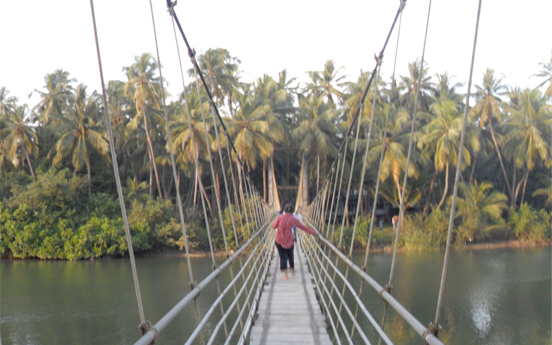 hanging bridge in udupi india