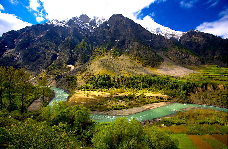 Bhaga River Suraj Tal Himachal Pradesh