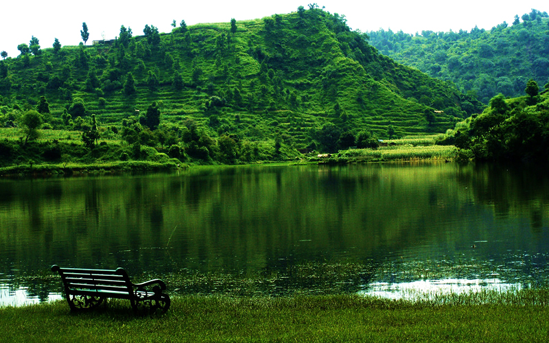 morni-hills-lake-india